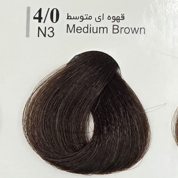 رنگ مو ترام کالر قهوه‌ای متوسط شماره 4/0- Medium Brown N3