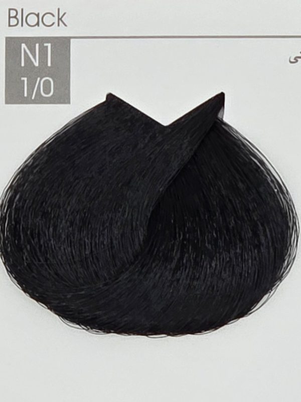 رنگ مو ایندوری پلاس 1/0 مشکی - Black N1 - Image 2