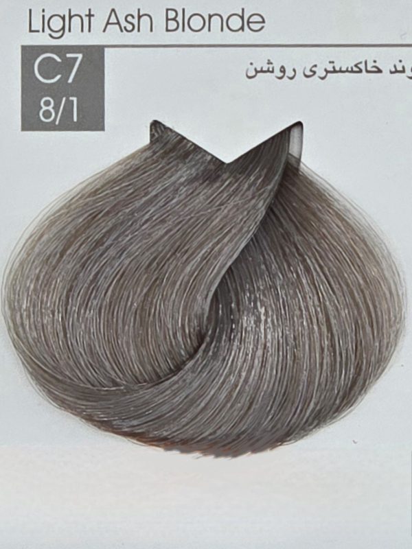 رنگ مو ایندوری پلاس 8/1 بلوند خاکستری روشن- Light Ash Blonde C7 - تصویر 2