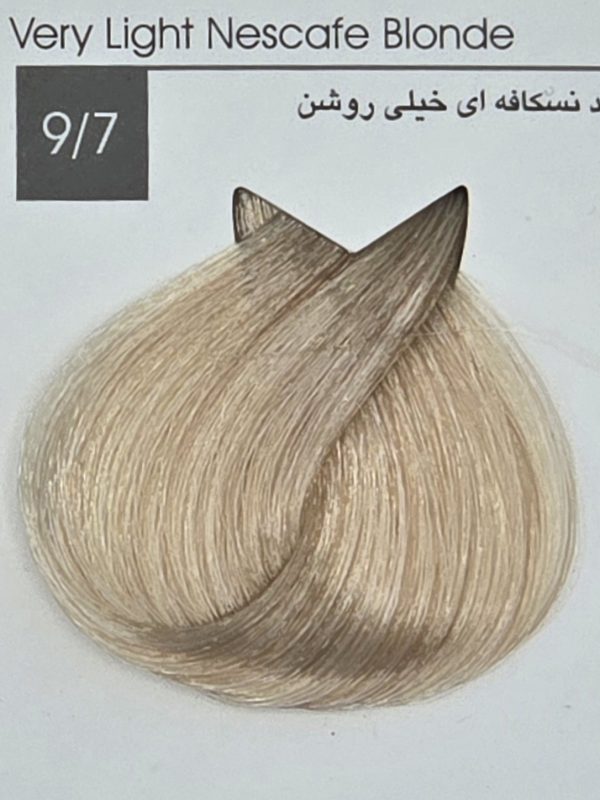 رنگ مو ایندوری پلاس 9/7 بلوند نسکافه ای خیلی روشن-Very Light Nescafe Blonde - Image 2