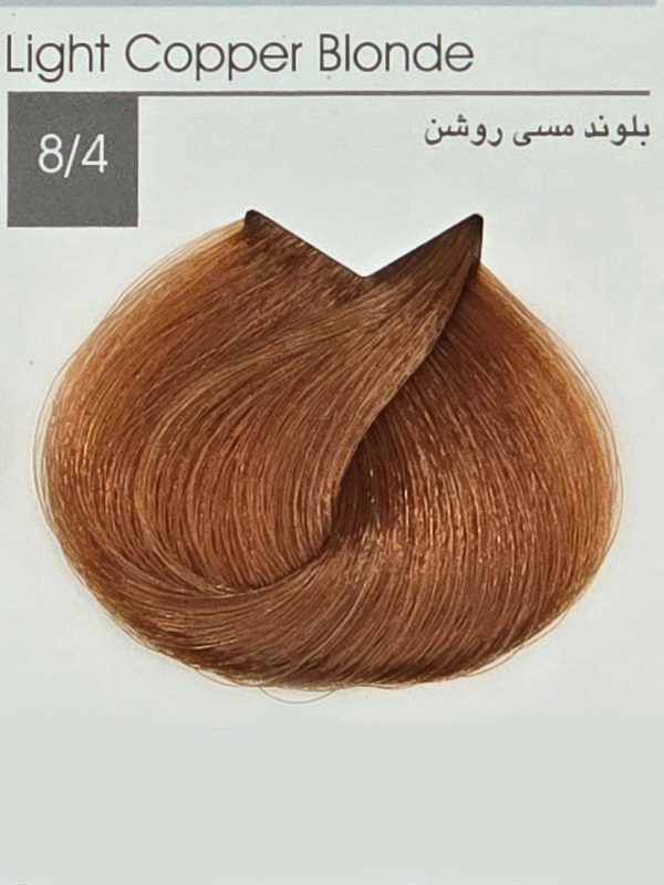رنگ مو ایندوری پلاس 8/4 بلوند مسی روشن- Light Copper Blonde - Image 2