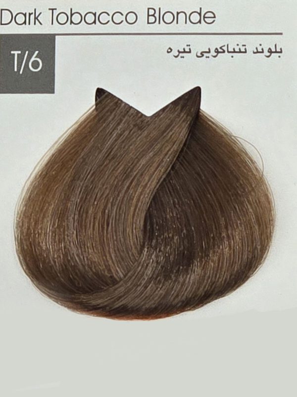 رنگ مو ایندوری پلاس T/6 بلوند تنباکویی تیره- Dark Tabacco Blonde - Image 2
