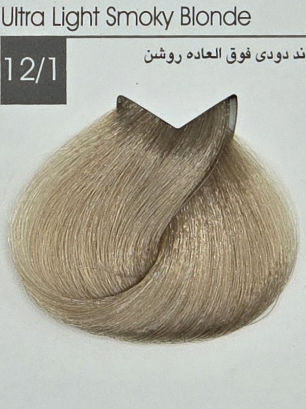 رنگ مو ایندوری پلاس 12/1 بلوند دودی  فوق العاده روشن- Ultra Light Smoky Blonde - Image 2