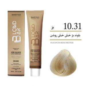 رنگ موی کم آمونیاک ۱۰۰ میل بلوند بار بلوند بژ خیلی خیلی روشن
