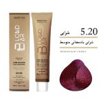 رنگ موی کم آمونیاک ۱۰۰ میل بلوند بار شرابی بادمجانی متوسط