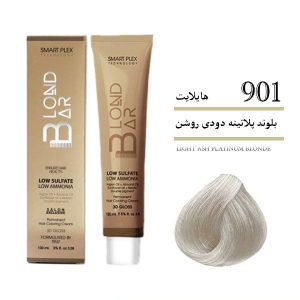 رنگ موی کم آمونیاک ۱۰۰ میل بلوند بار بلوند پلاتینه دودی روشن
